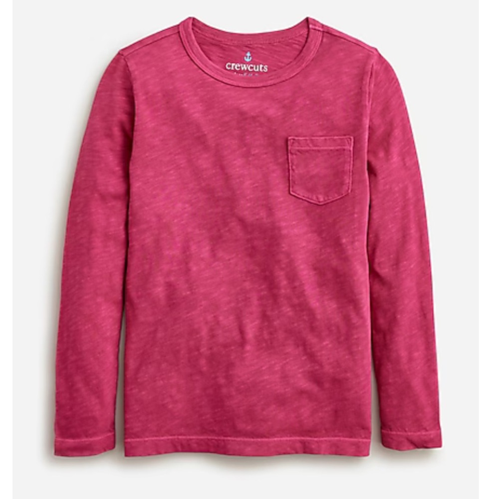 Crewcuts Boys' long-sleeve pocket garment dyes T-shirt XL